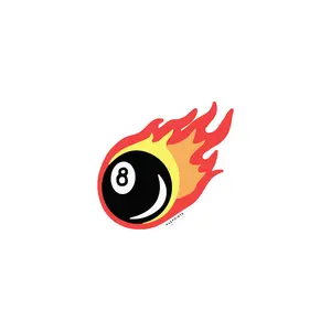 Flamed 8-Ball Rug