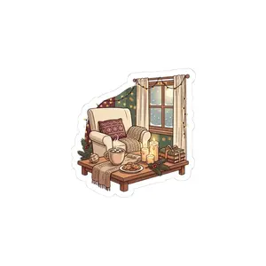 Cozy Living Room Sticker | Retro Soccer Country Pride, supporters flag-inspired