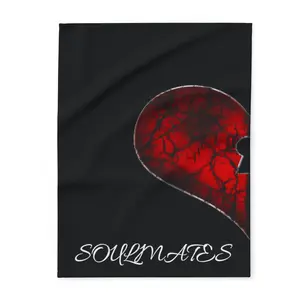 Matching Soulmates Blanket- Left side heart- Couples blanket