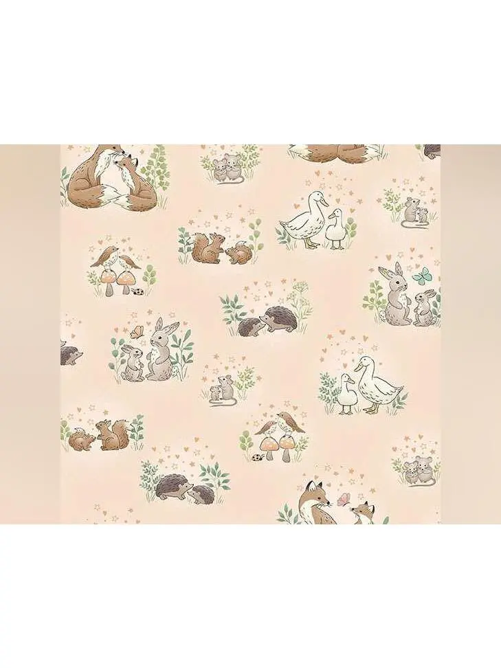 Little Ones | Hugs Coral by Makower UK for Andover Fabrics | MU-189-C