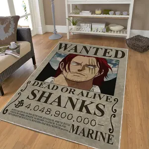 [NEW ARRIVALS] Anime Pirates Rug: Wanted Poster Style