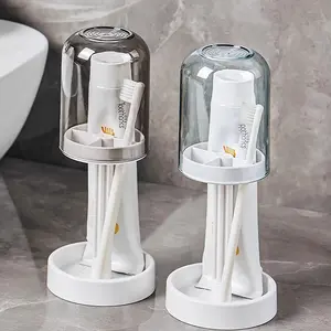 Hole-free dust-proof washbasin cup, toothpaste and toothbrush rack, household mouthwash cup
