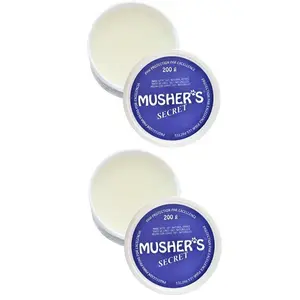 Mushers Secret Paw Wax - 200g 2-Pack - All-Season Natural Dog Paw Protection for Snow, Ice, Heat, and Salt