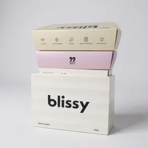 Blissy 100% Pure Mullberry Silk 22 Momme white striped, King Size