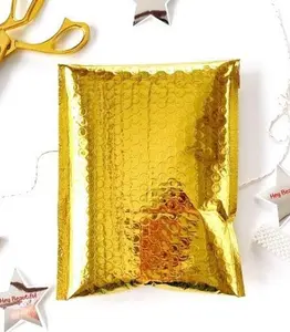 Gold metallic 4.25x7 bubble mailer - set of 10