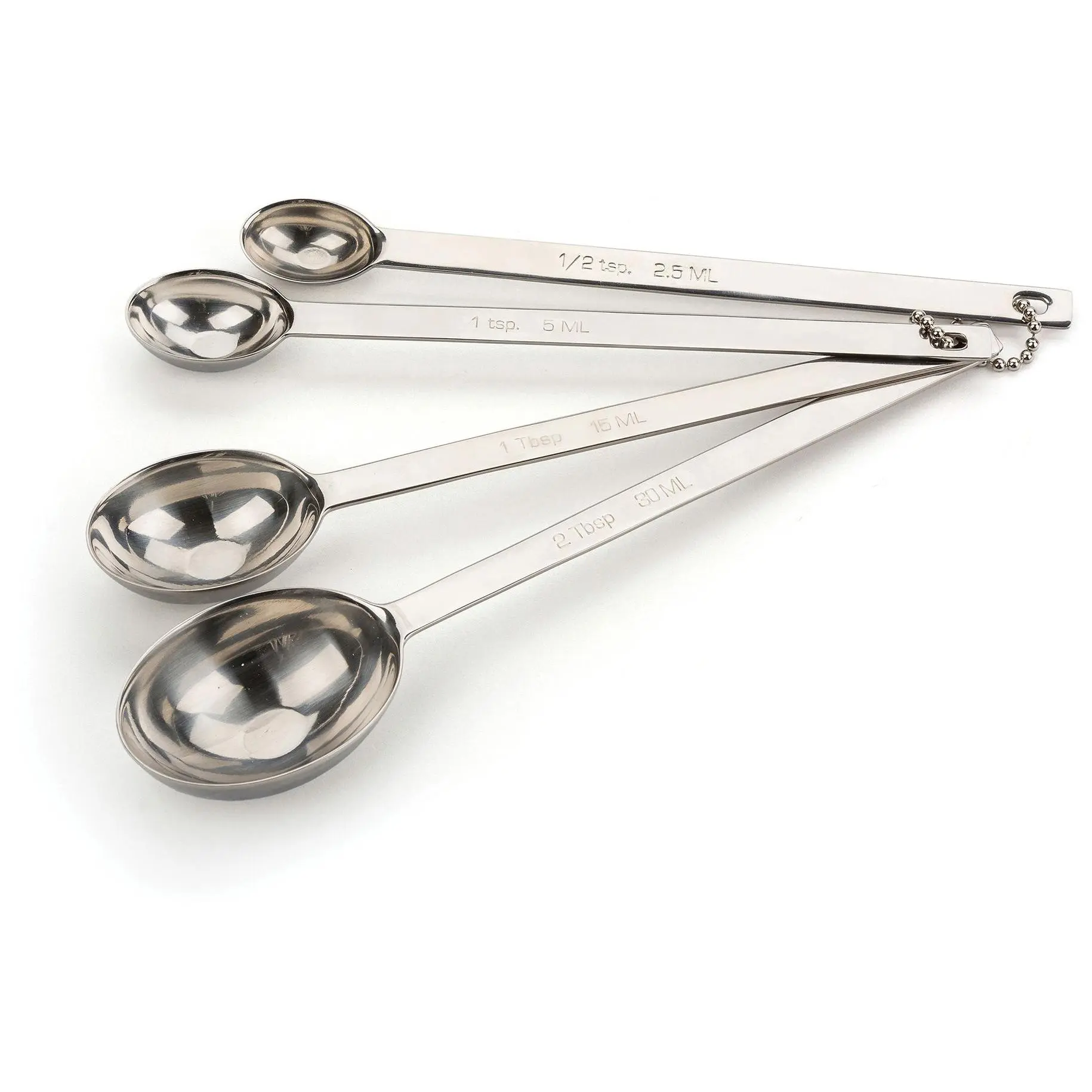 RSVP Set of 4 Long Handle Measuring Spoons RSVP Set of 4 Long Handle Measuring Spoons