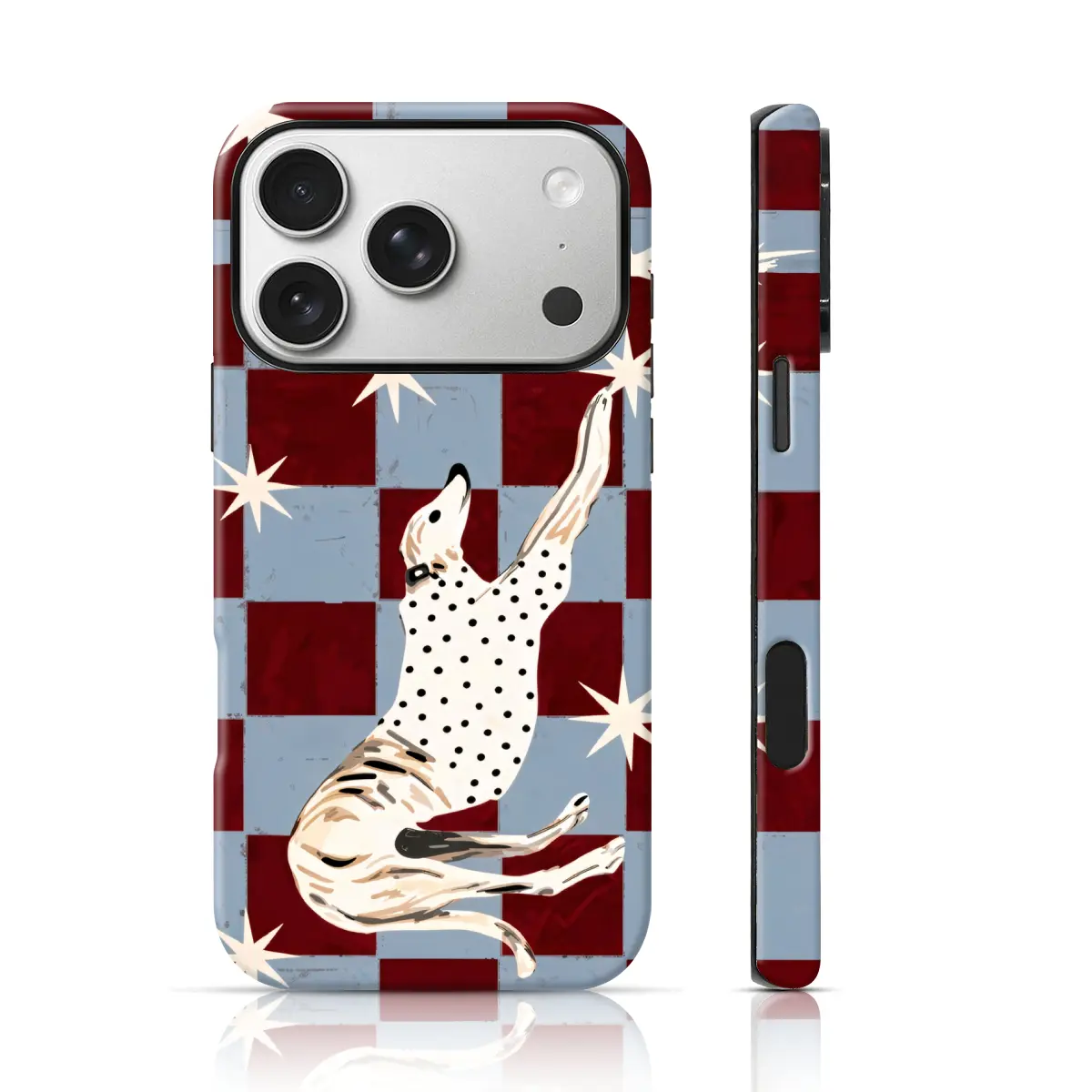 Art Greyhound Design Phone Case Drop Proof for iPhone 17 Pro Max/16 Pro Max /15Pro Max 15/14/13/12 & Samsung S26 /S25Ultra for Girls, Smartphone, Handheld, Protection