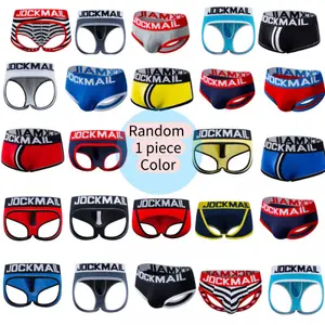 JOCKMAIL Men's Underwear Men's Briefs Cotton Sweat-Absorbing Gay Underwear Briefs Breathable Comfortable Soft Men's Briefs