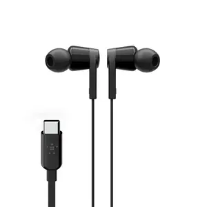 212 MAIN Belkin Electronic USB-C In-Ear Headphone - Audio Earbuds Headset with Cable, Mobile-Compatible, Black (Sports & Outdoor Cycling Use)