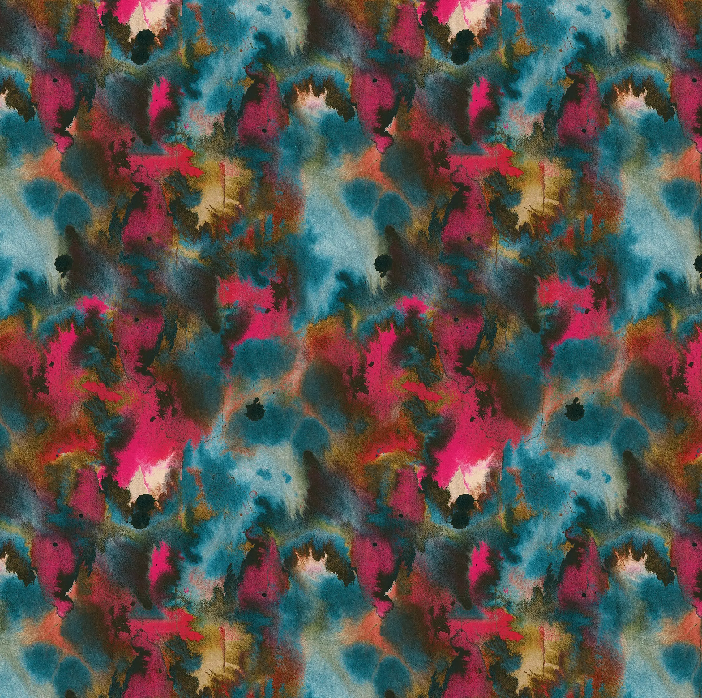 Color Wash Red/Teal – 100% Quilting Cotton Fabric by the Yard