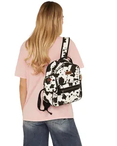 Wrangler Women's Cow Print Backpack - Wg133-8603 Bk