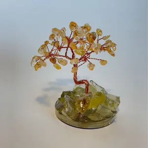 Natural Citrine Crystal Tree, Crystal Tree of Life, Handmade Crystal Decor