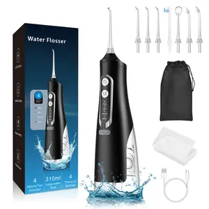 Oral Irrigator Water Flosser Cordless (M209) with 4 Cleaning Modes and 7 Replaceable Jet Tips - 310ml Water Tank - Mother Day Gift