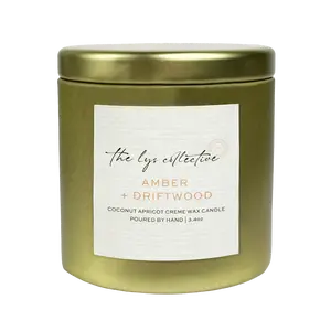 Amber + Driftwood 3.4oz Coconut Apricot Creme Wax Candle
