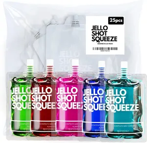 Fillable Jello Shot Squeeze Pouches Drinkware Utensils