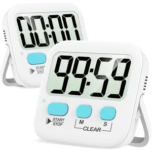 2 Pack Digital Timer for Kids, Magnetic Countdown Kitchen Timers for Cooking, Egg, Classroom, Teacher, Exercise, Study, Oven - Battery Included Kitchenware Utensils