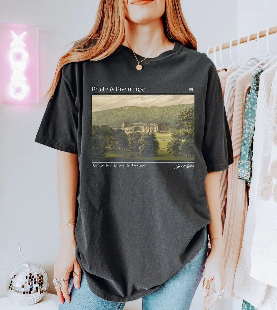 Pride and Prejudice shirt. Pemberley House Shirt. Mr. Darcy and Elizabeth Bennet shirt. Jane Austen shirt. Book lover shirt. classic books. HG shirt Sweatshirt, Hoodie, Comfort Colors Sweatshirt, Hoodie, Comfort Colors