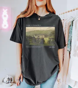 Pride and Prejudice shirt. Pemberley House Shirt. Mr. Darcy and Elizabeth Bennet shirt. Jane Austen shirt. Book lover shirt. classic books. HG shirt Sweatshirt, Hoodie, Comfort Colors Sweatshirt, Hoodie, Comfort Colors