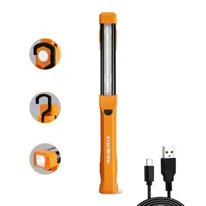 #JumpstartSale EverBrite 1000LM LED Work Light, Rechargeable Work Light for Mechanics with Dual Magnetic Bases&Hanging Hooks, 4 Lighting Modes, USB C Cable, for Car Repairing, Working, and Hurricane