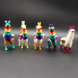 Peru Wool Llama Keychain – Handmade Souvenir Gift