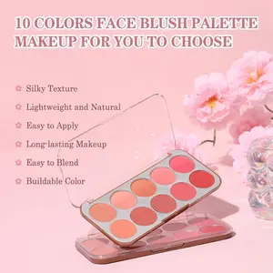 Blush Palette for Cheeks - Natural Look Smooth Face Blusher - Long-lasting Women Cheek Makeup Powder - Buildable Color Makeup Blushes Powder for All Skin Types