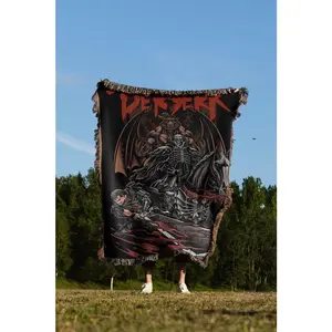 Anime Hand Woven Cozy Blanket | Manga Tapestry Throw | Suitable As Snuggle Blanket Or Woven Wall Hanging Woven Blanket Woven Blanket Woven Blanket