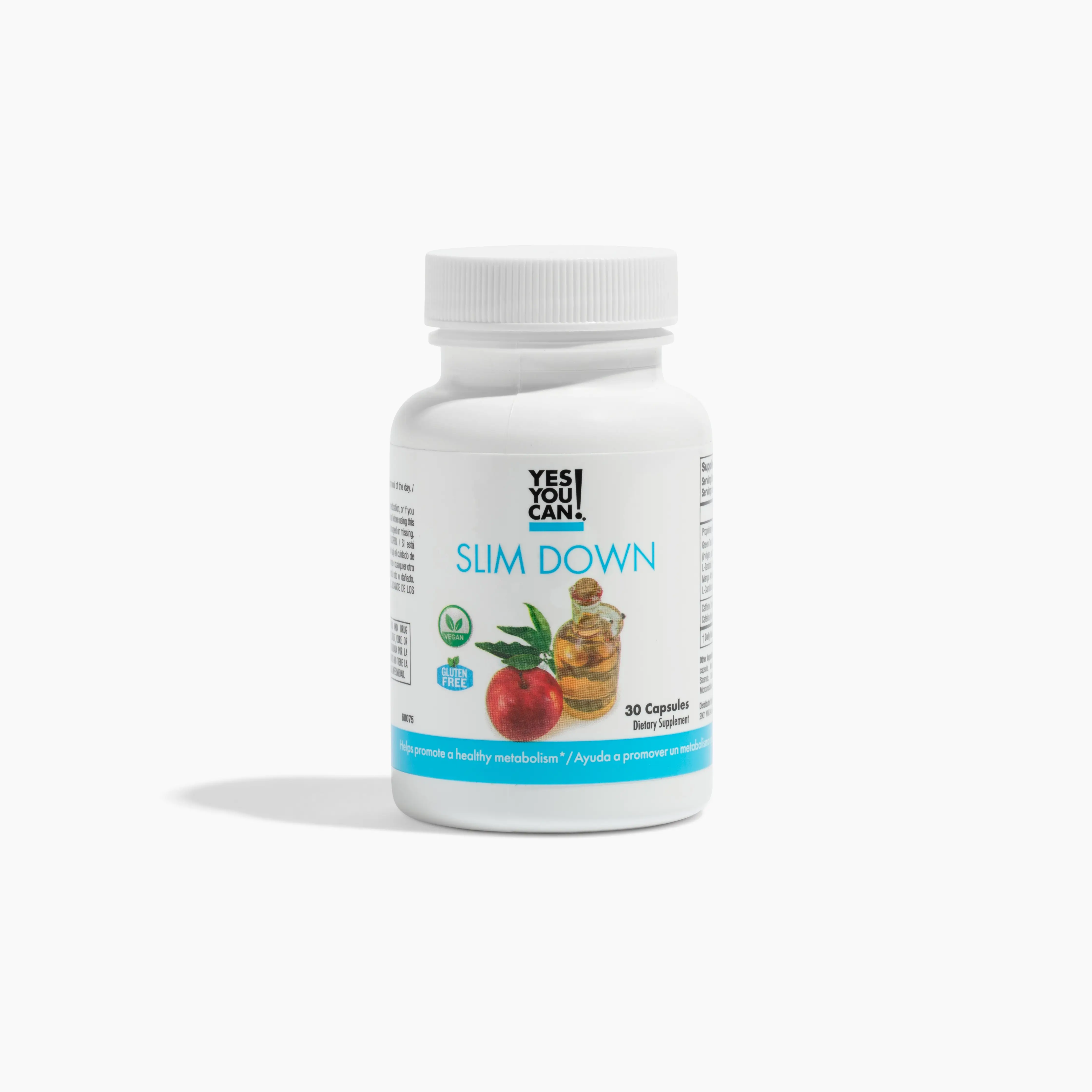 Yes You Can! Slim Down Dietary Supplements - with African Mango, L-Carnitine, Apple Cider Vinegar, Green Tea Extract, and Caffeine derived from Guaran