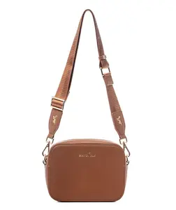 White Elm Bexley Crossbody Bag - Caramel, Brown Color, Classic Design, Adjustable Strap, Versatile Shoulder Bag