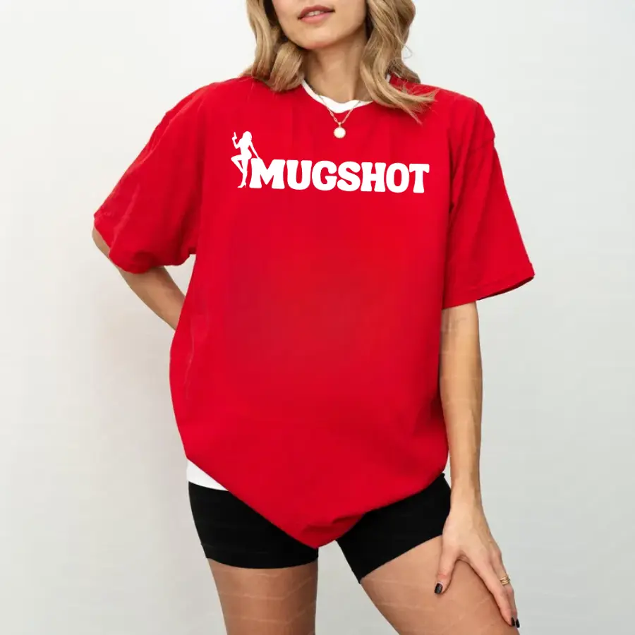 Mugshot Tshirt, Funny Retro Graphic Tee, Bold Statement Shirt, Vintage Inspired Casual Top, Unisex Everyday Gift for Women and Men
