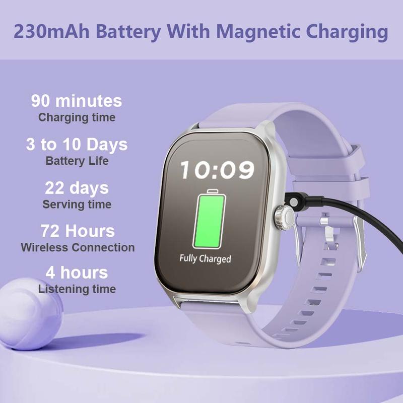 2.01 Inch Full Touch Screen Smart Watch with Text Reminder and Call Answer, IP68 Waterproof, for Android/iPhone, Fitness Tracking Watch, 100+ Sports Modes Smartwatch for Men and Women Gift