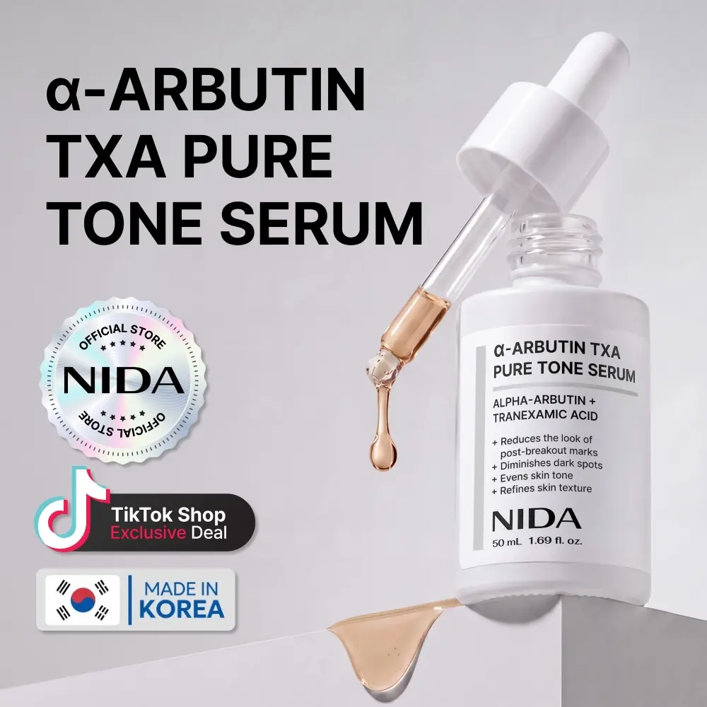 NIDA alpha-Arbutin TXA Pure Tone Serum Dark Spots Skin Tone Glow