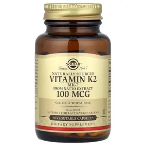 Solgar Naturally Sourced Vitamin K2, 50 Vegetable Capsules