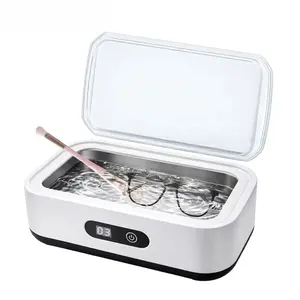 Ultrasonic Cleaner Machine  304 Stainless Steel Tank Sonic Cleaning Device for Eyeglasses Rings Watch Bands Dentures Retainers Coins Makeup Tools and Small Metal Parts Home and Travel Use