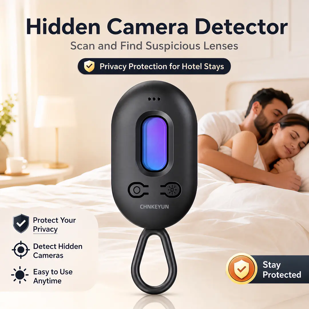 Hidden Camera Detectors, Vibration sensor Door andwindow alarm, Spy Camera Detector,Anti-intrusion, 30H Working Time for Travel, Car, Bathroom, Office, Hotel, Airbnb, Rental