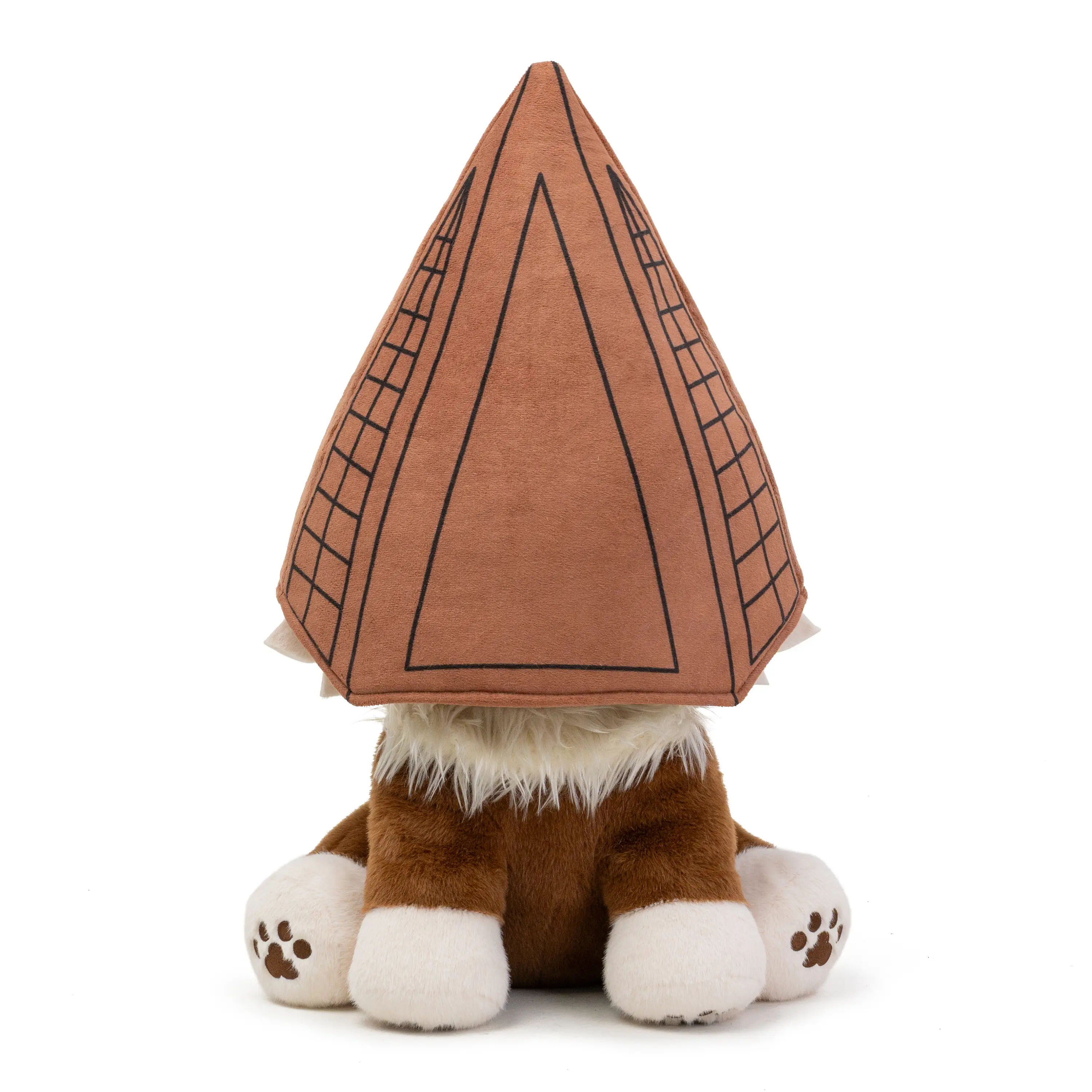 PLUSHSHOP New Arrival 17in Kawaii Stuffed Animal, Animal Design Cuddly Huggable Soft Stuffed Doll, Pyramid Headmeow Plush Toy