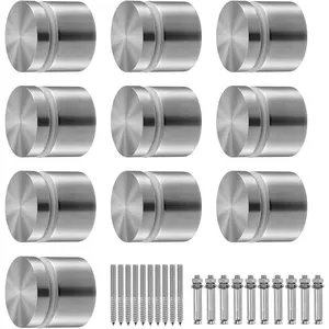 VEVOR 4PCS Rectangle Glass Clamp - 304 Stainless Steel Mounting Bracket for 5/16-1/2 Tempered Glass, Balcony Garden Pool StairVEVOR Super Brand Day