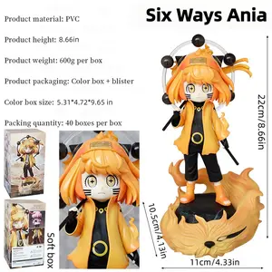 Anime Spy x Family Anya Cos Naruto Six Paths Full Painted Figure Model Statue