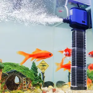 TARARIUM 260 GPH Submersible Aquarium Filter with Wave Maker Pump for 35-75 Gal Freshwater & Saltwater Fish Tanks and Turtle Tanks