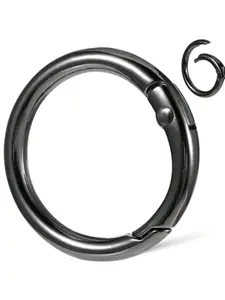 10pc/20pcs Flat Trigger Spring Snap O Rings, Metal Key Ring, Round Buckle Clasp, for Keychain, Bags, Purses, DIY Craft Accessories