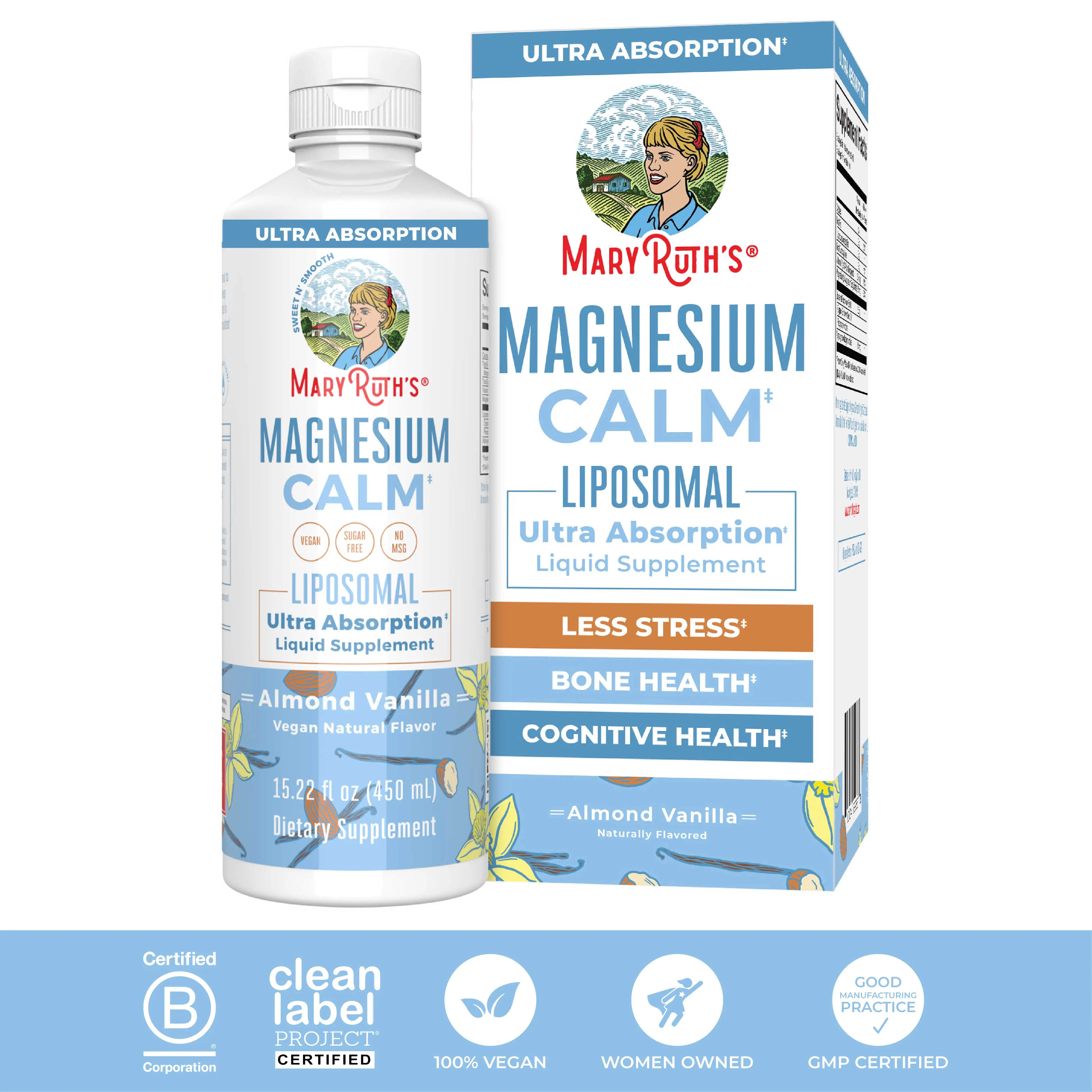 MaryRuth's Magnesium Calm Liposomal - Magnesium Bisglycinate - Muscle & Bone Sup...