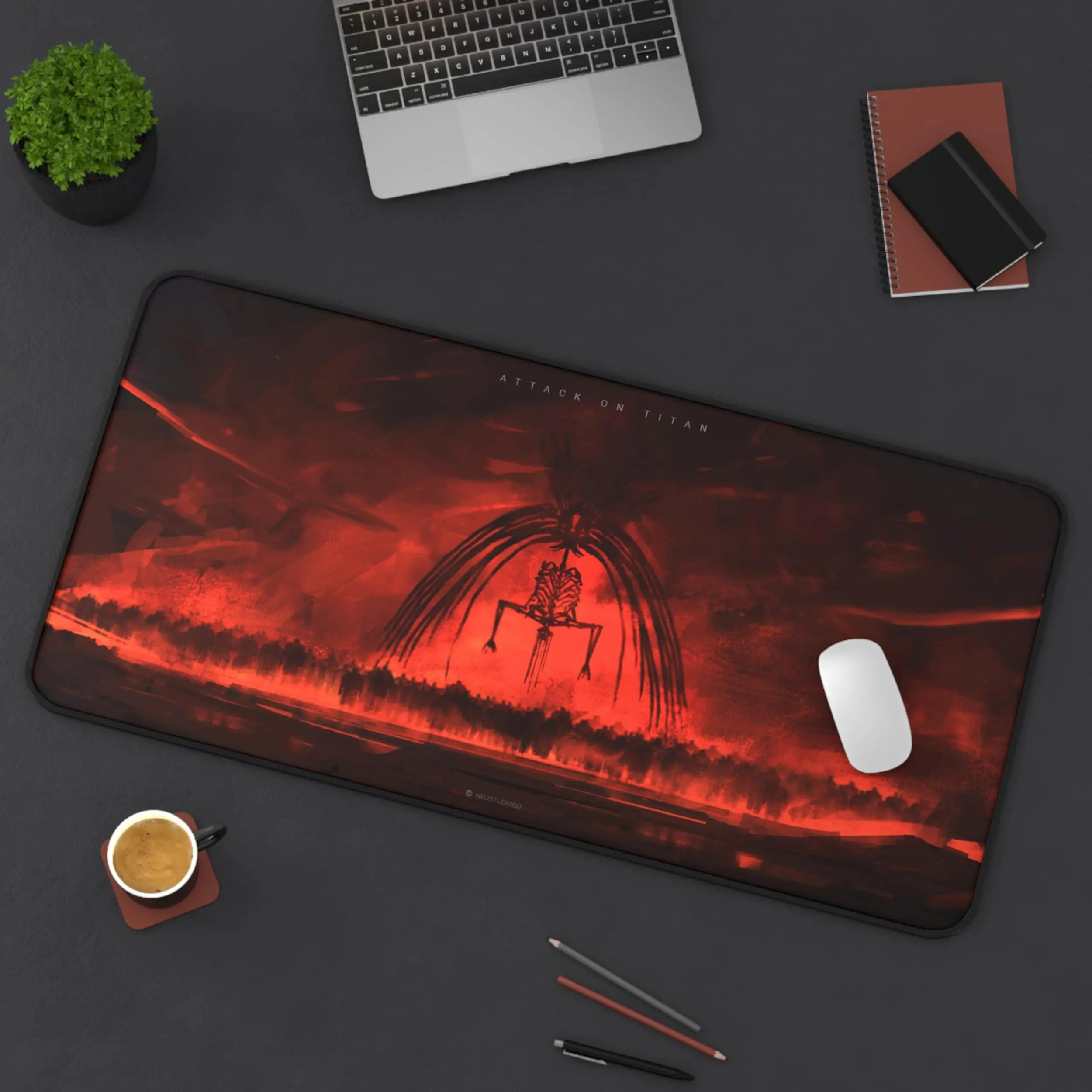The Rumbling Titan Desk Mat, Titan Anime Mouse Pad, Keyboard Mat, Attack On Titan Anime Desk Mat For Office, Gift For Gamer