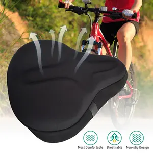 Mountain Bike & Road Bicycle Seat Cushion – Silicone Cover, Thickened & Widened, Soft & Comfortable Sports Bike Seat for Men & Women