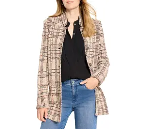 NIC+ZOE Stitchy Plaid Knit Blazer