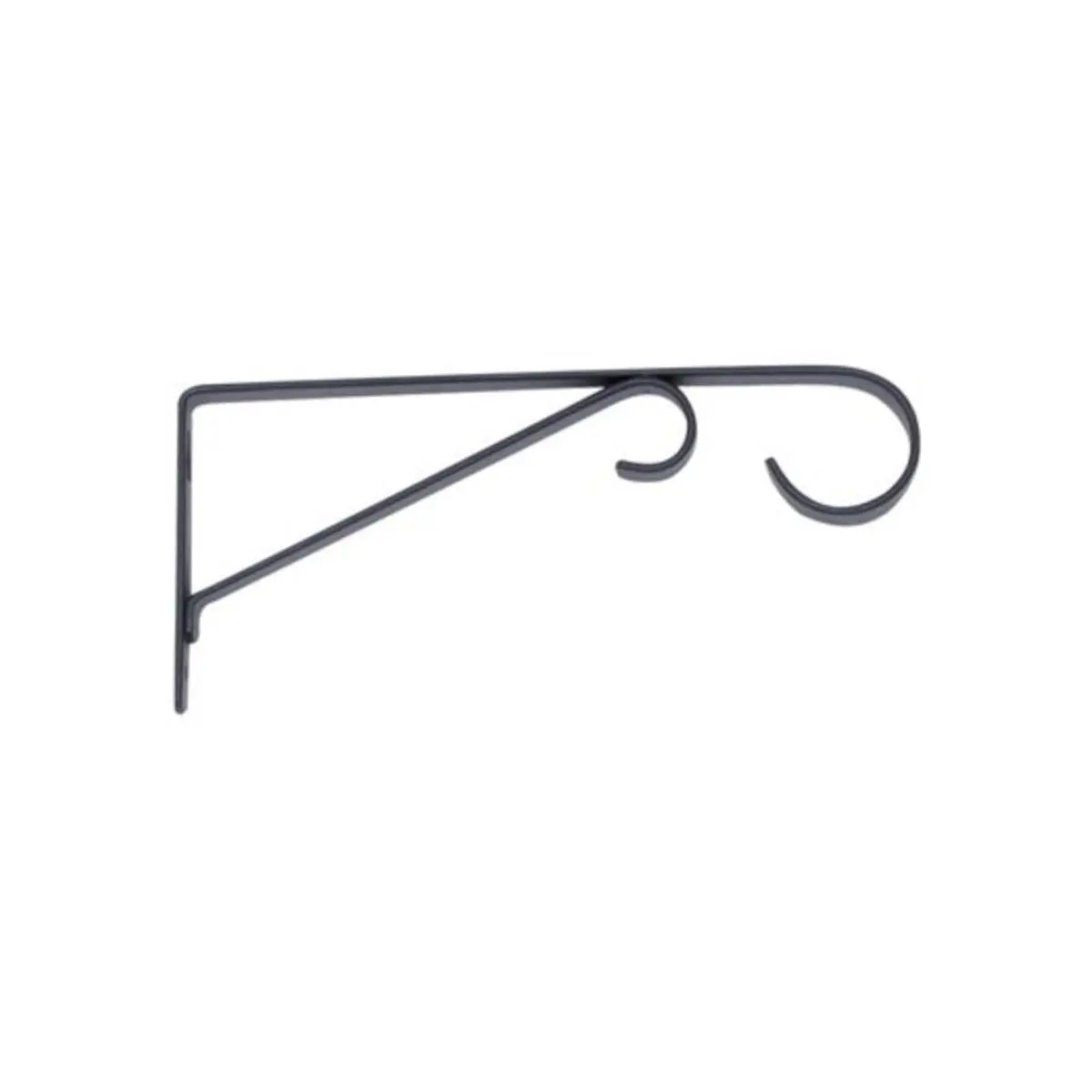 9 in. Powder-Coated Steel Hanging Plant Bracket, Black