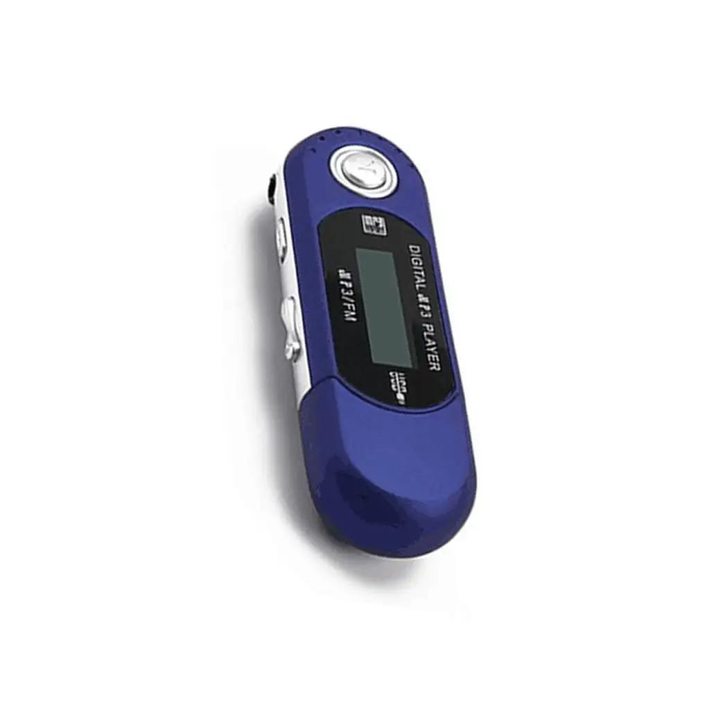 Mini MP3 Player USB 2.0 Small Flash Drive Lossless Sound Multilanguage LCD Music Player with 3.5mm Audio Jack Automatic Shutdown