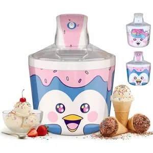 Fun Electric Ice Cream Maker Machine for  -  Countertop Ice Cream Machine for Homemade Soft Serve, Sorbet, Gelato, Frozen Yogurt - Fun Small Personal Dessert Maker for Families, Easy to Clean