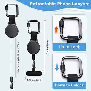2 Pack Anti Theft Phone Lanyard, Universal Adjustable Wrist Strap for iPhone 17/16/15/14/13/12 Pro Max Samsung Galaxy All Smartphones, Anti Drop Phone Lanyard Also Works as Bag Charm Keychain for Women Men