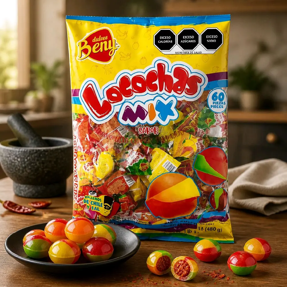 Beny Locochas Mix Flavor 60 Pieces - Assorted Flavors in 4 Varieties - Perfect for Snacking