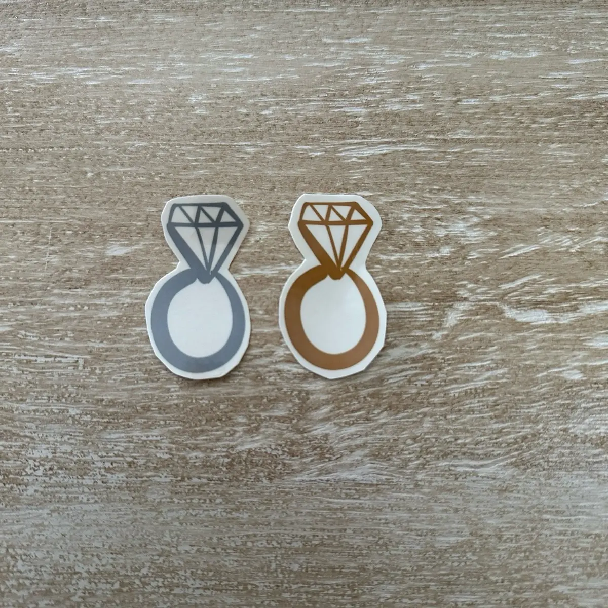 Silver & Gold Diamond Ring Temporary Tattoos