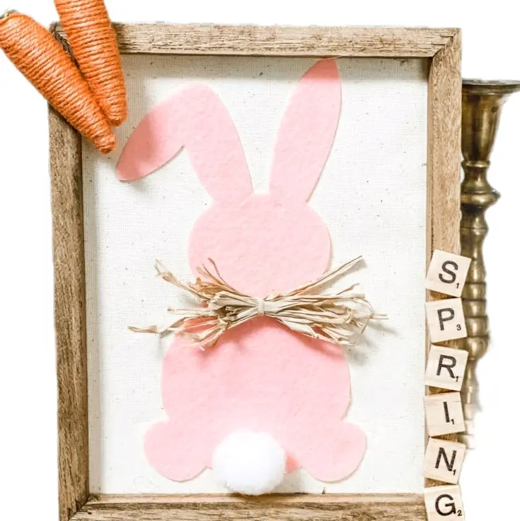 Pink Easter Spring Framed Decoration